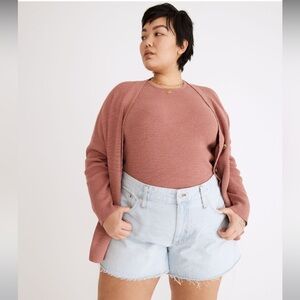 MADEWELL| Relaxed denim shorts raw hem | size 32